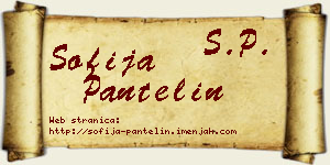 Sofija Pantelin vizit kartica